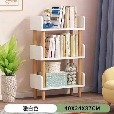 قفسه کتاب تخته خرده چوب مستقل OEM 2 قفسه چوبی برای اتاق خواب چندرنگ