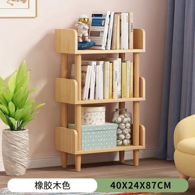 قفسه کتاب تخته خرده چوب مستقل OEM 2 قفسه چوبی برای اتاق خواب چندرنگ