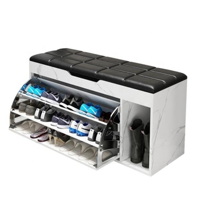 کابینت ورودی نیمکت چوبی کوچک مدرن با کوسن صندلی نرم