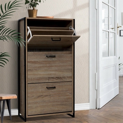 کابینت سازماندهی مبلمان قفسه کفش MDF چوبی 3 طبقه برای خانه